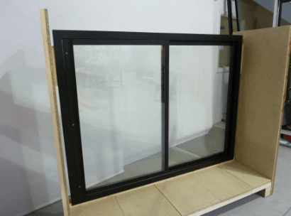 black window frame